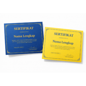 sertifikat resmi elegan untuk sekolah, event & perusahaan
