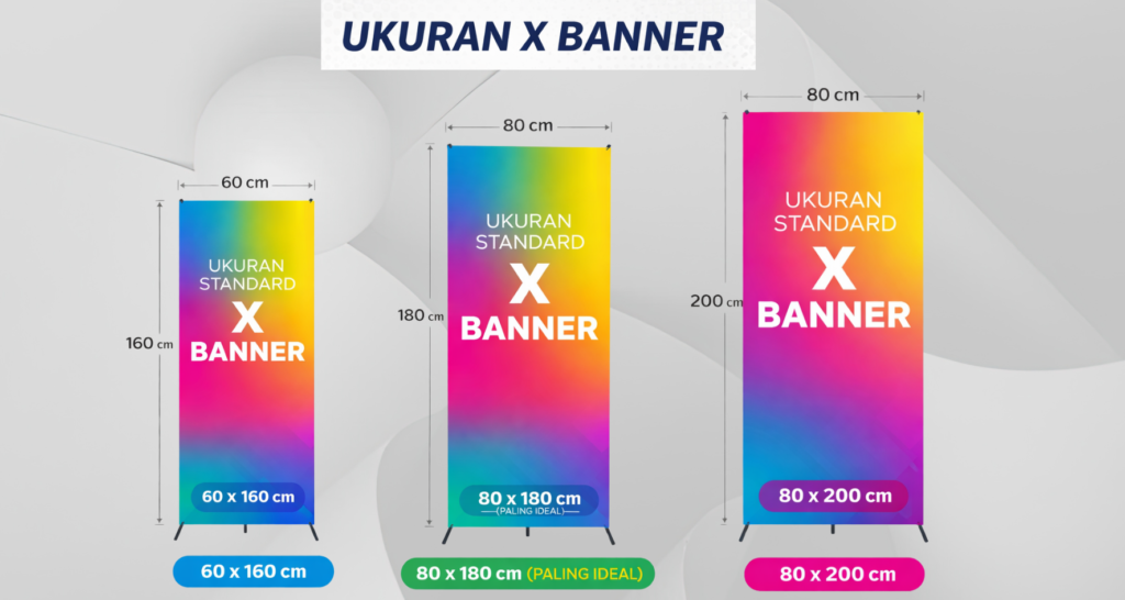 ukuran x banner